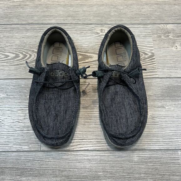 Hey Dude Wally Woven Carbon Grey Mens Casual Loafers NWOT Size 10 main image 6